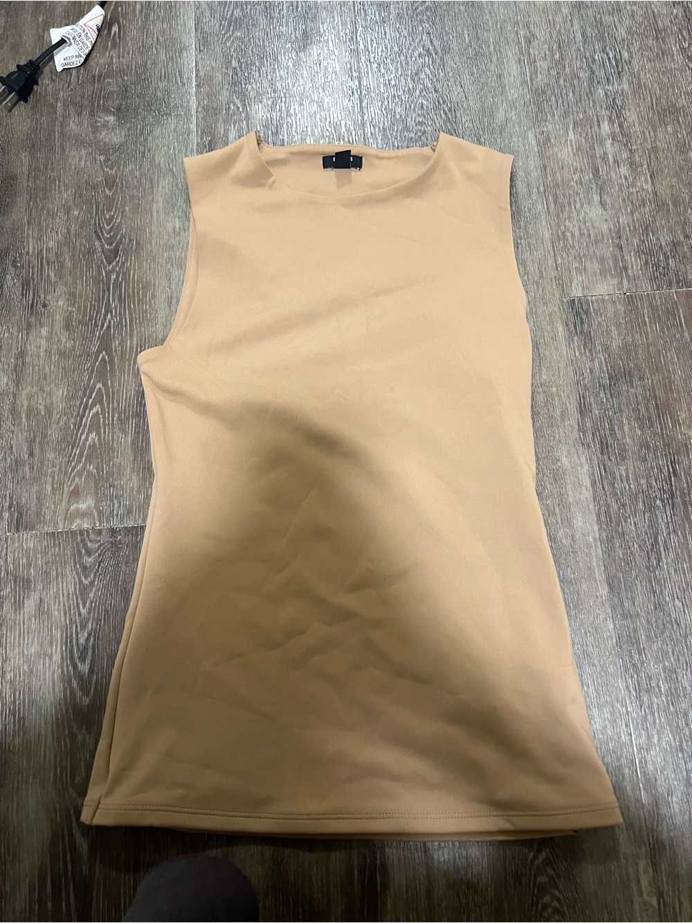 Express Body Contour Tank Top in Camel